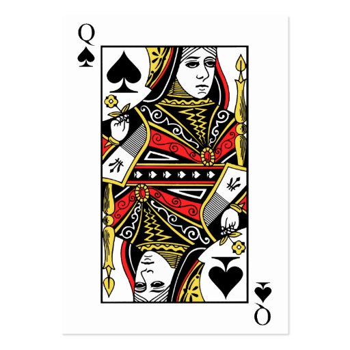 Queen of Spades Large Business Card | Zazzle