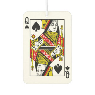 Queen of Spades Playing Cards Air Freshener