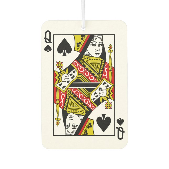 Queen of Spades Playing Cards Air Freshener (Front)