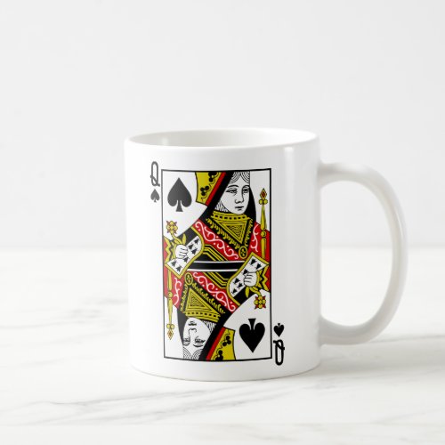 Queen of Spades Playing Cards Coffee Mug
