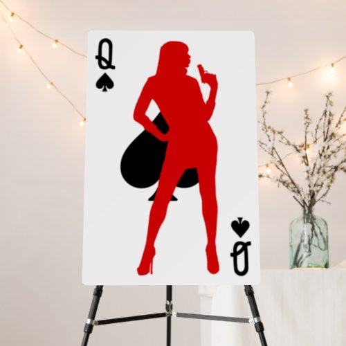 Queen of Spades Secret Agent Party Foam Board