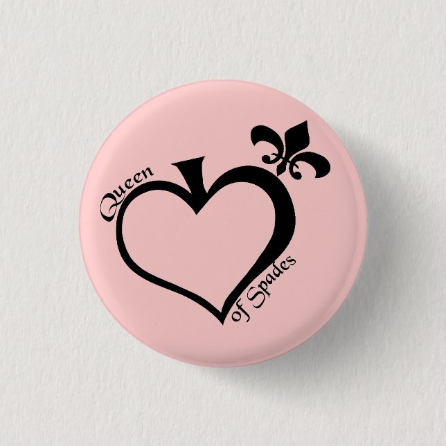 queen of spades sm button - Customized (Front)