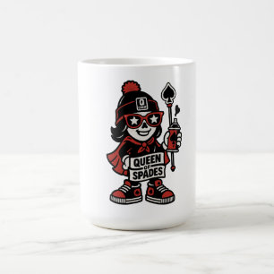 Queen of Spades Street Mascot — Pro Grind Edition Coffee Mug