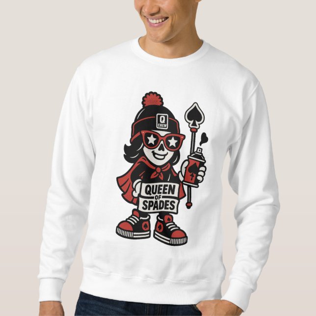 Queen of Spades Street Mascot — Pro Grind Edition Sweatshirt (Front)