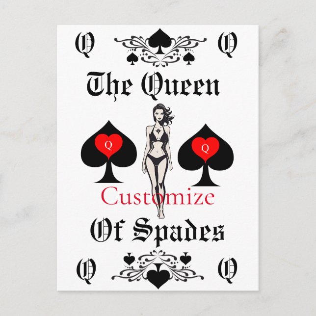 Queen of Spades Tarot Card Thunder_Cove (Front)