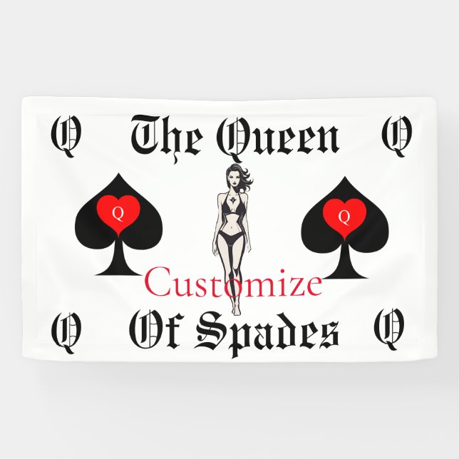 Queen of Spades Tarot Card Thunder_Cove Banner (Horizontal)