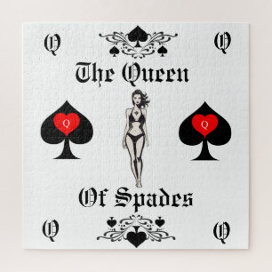 Queen of Spades Tarot Card Thunder_Cove Jigsaw Puzzle