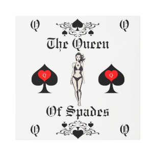 Queen of Spades Tarot Card Thunder_Cove Metal Print