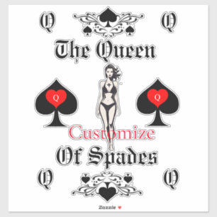 Queen of Spades Tarot Card Thunder_Cove Sticker