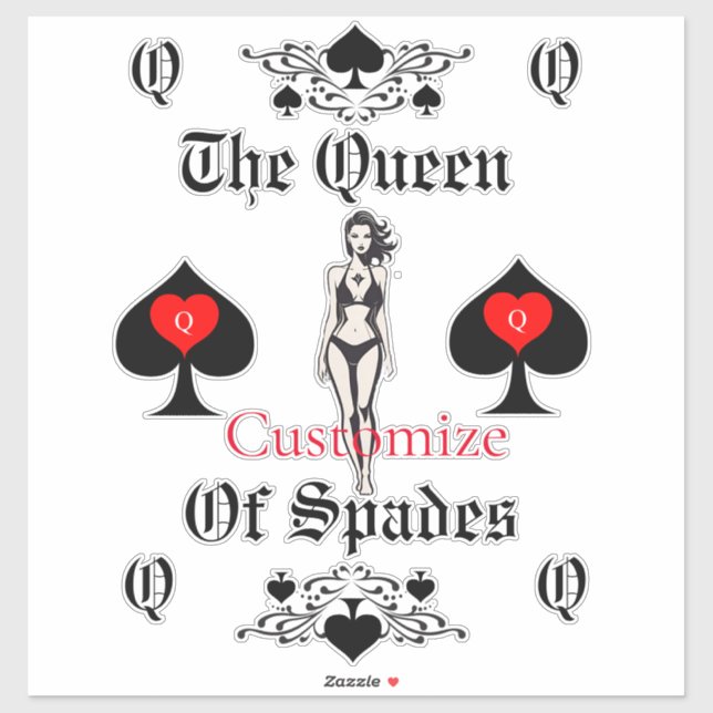 Queen of Spades Tarot Card Thunder_Cove Sticker (Sheet)