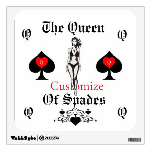 Queen of Spades Tarot Card Thunder_Cove Wall Decal