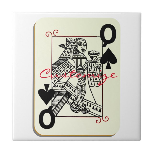Queen of Spades Thunder_Cove Ceramic Tile (Front)