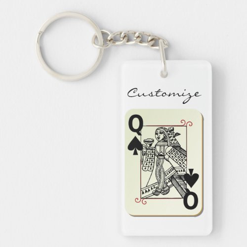 Queen of Spades Thunder_Cove Keychain
