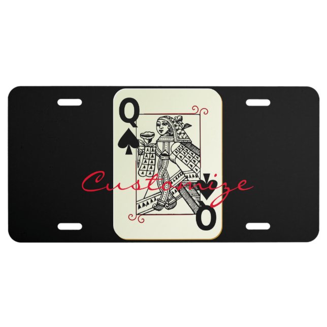 Queen of Spades Thunder_Cove License Plate (Front)