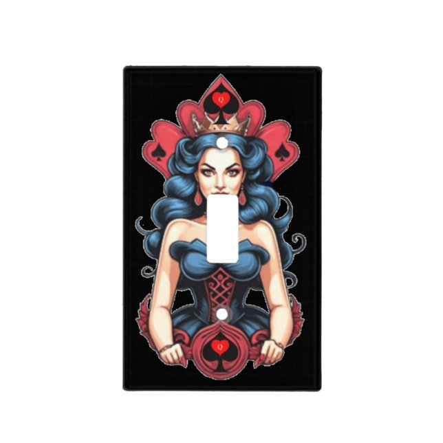 Queen of Spades Thunder_Cove Light Switch Cover (Front)