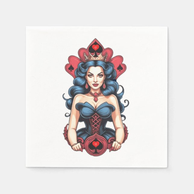 Queen of Spades Thunder_Cove Napkins (Front)