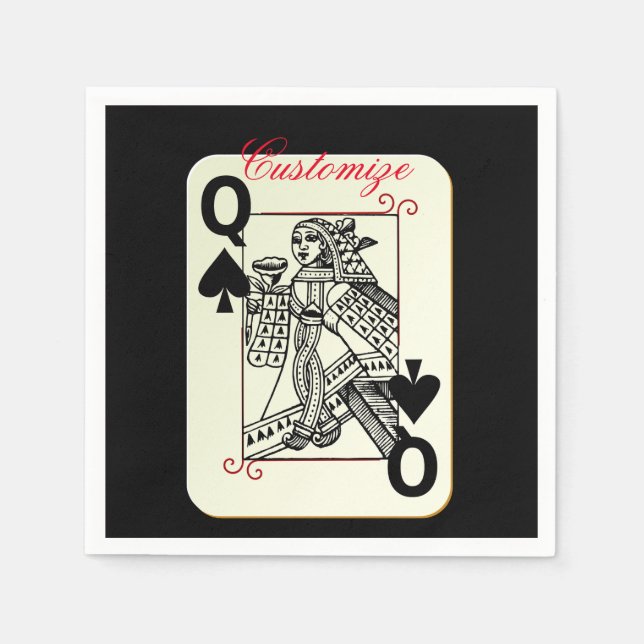 Queen of Spades Thunder_Cove Napkins (Front)