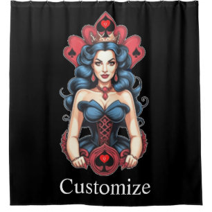Queen of Spades Thunder_Cove Shower Curtain