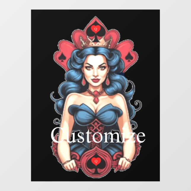 Queen of Spades Thunder_Cove Window Cling (Sheet)