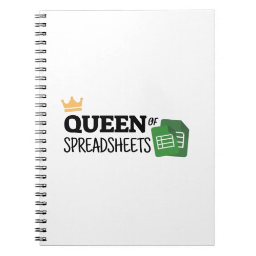 Queen of spreadsheets notebook