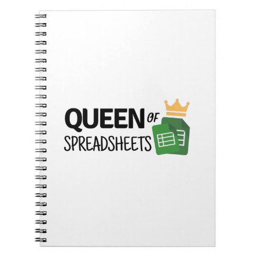 Queen of spreadsheets notebook