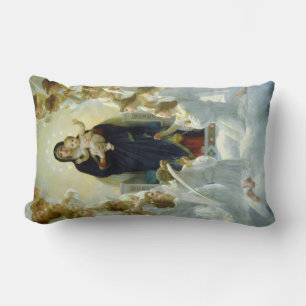 Queen of the Angels (by Bouguereau) Lumbar Pillow