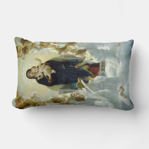 Queen of the Angels by Bouguereau Lumbar Pillow