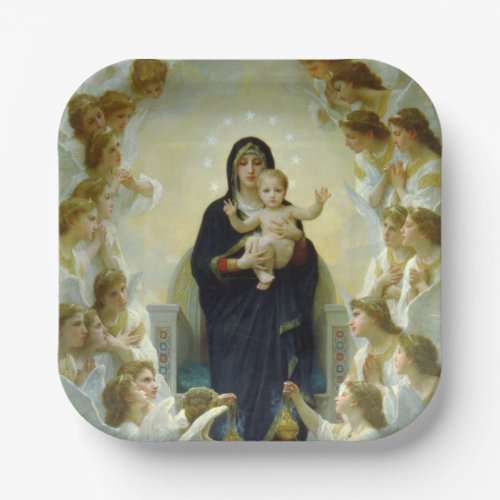 Queen of the Angels by Bouguereau Paper Plates
