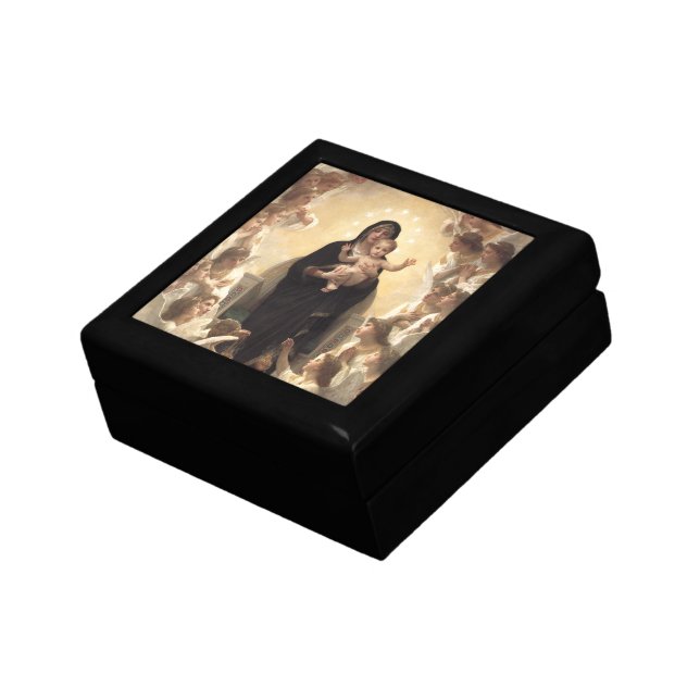 Queen of the Angels Regina Angelorum by Bouguereau Keepsake Box (Side)