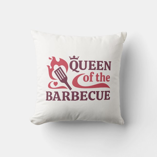 Queen Of The Barbecue Throw Pillow (Front)