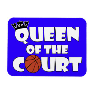 Queen of the Basketball Court Custom Color Girls' Magnet