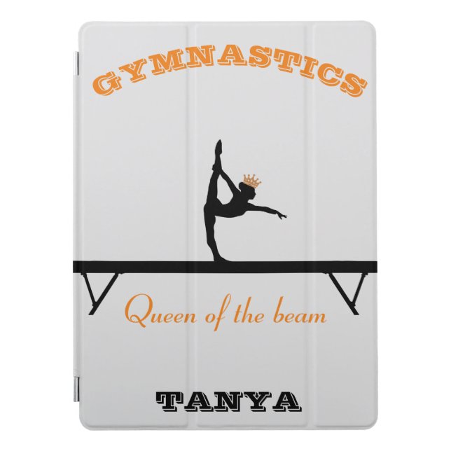 Queen of the Beam Gymnastics Crown iPad Pro Cover (Front)