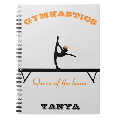 Queen of the Beam Gymnastics Crown Notebook