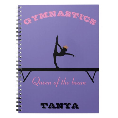 Queen of the Beam Gymnastics Crown Notebook