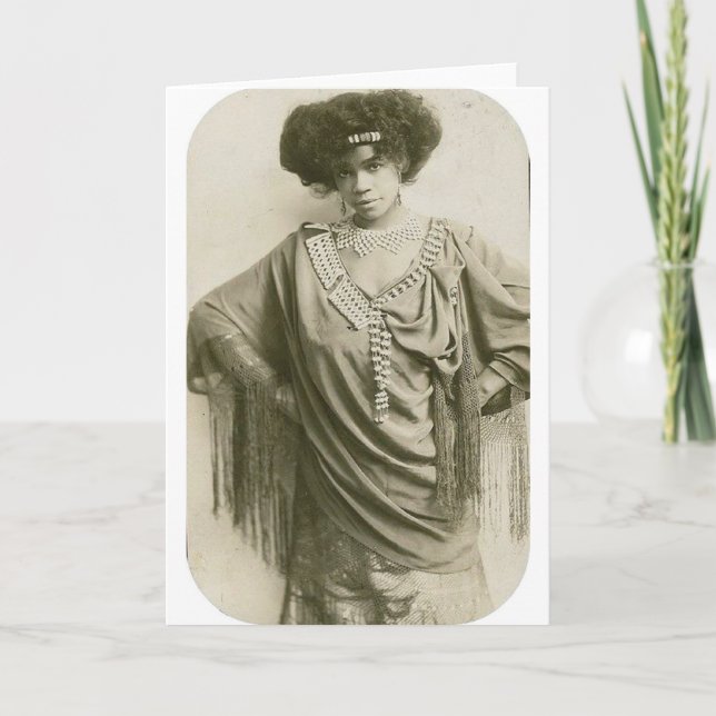 "Queen of the Cakewalk," Aida Overton Walker Card (Front)