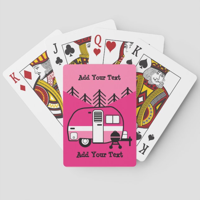 Queen of the Camper - Funny Camping RV  Poker Cards (Back)