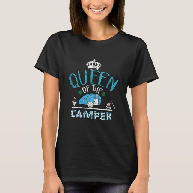 Queen of the Camper funny Camping T-Shirt (Front)