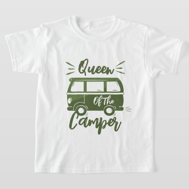 Queen Of The Camper, gift for Camper Queen T-Shirt (Laydown)