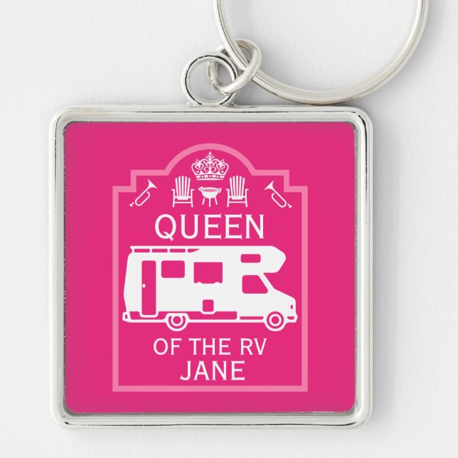 Queen Of The Camper RV Keychain (Front)