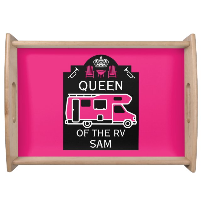 Queen Of The Camper RV Serving Tray (Front)
