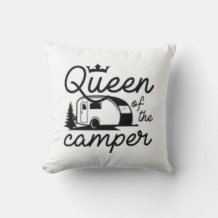 Queen Of The Camper Throw Pillow