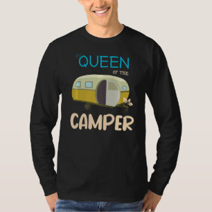 Queen Of The Camper Van Rv Camping  Road Traveling T-Shirt