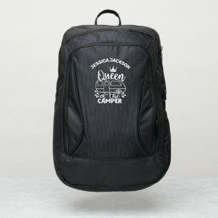 Queen Of The Camper with crown and name custom Port Authority® Backpack