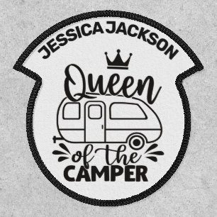 Queen Of The Camper with crown and name Patch