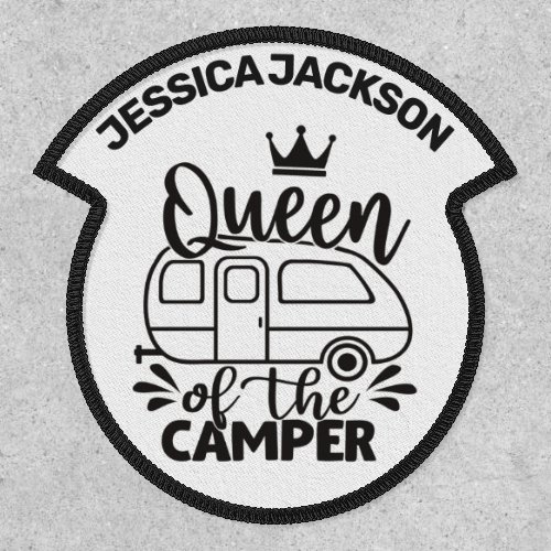 Queen Of The Camper with crown and name Patch