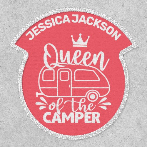 Queen Of The Camper with crown and name Patch