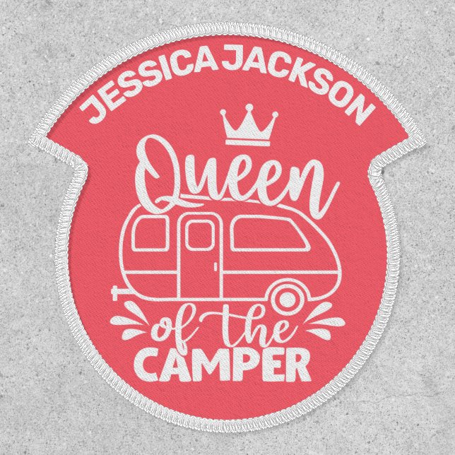 Queen Of The Camper with crown and name Patch (Front)