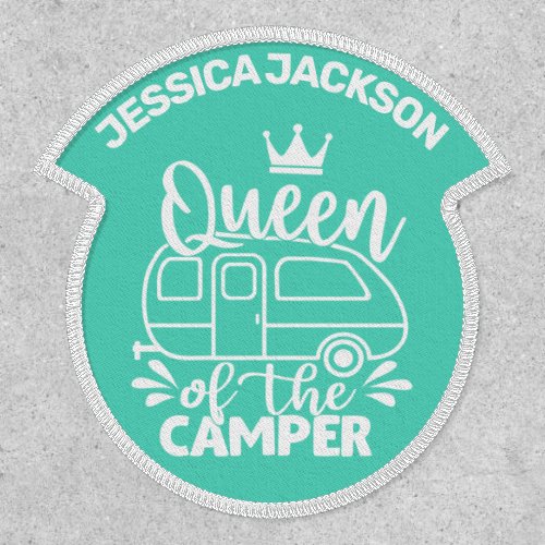 Queen Of The Camper with crown and name Patch