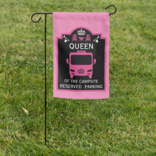 Queen Of The Campsite Garden Flag