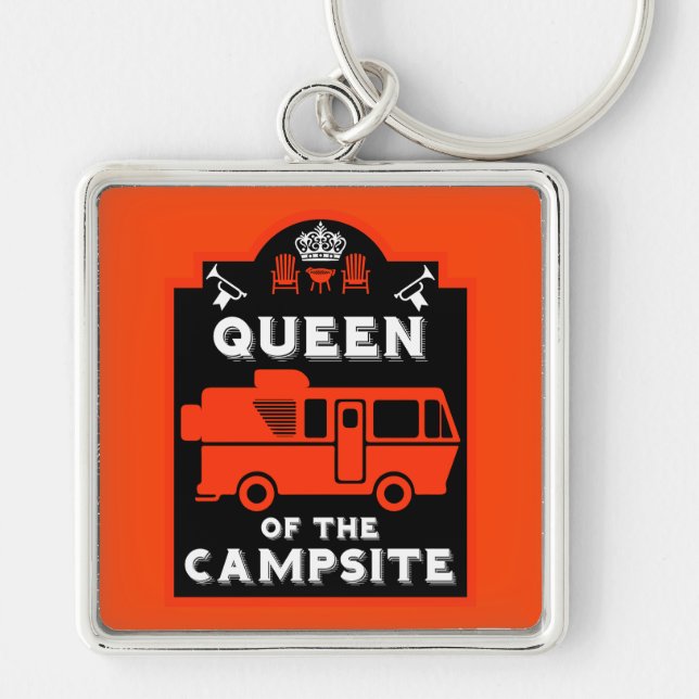 Queen Of The Campsite Keychain (Front)